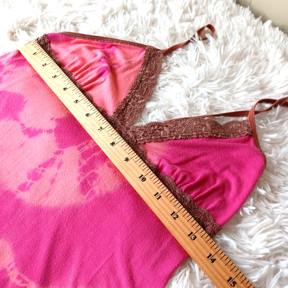 Slip Sleeveless Pink Bohemian Tie Dye Size Large Made in USA - Picture 4 of 5